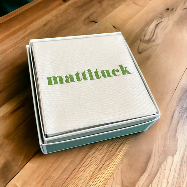 North Fork Towns Linen Paper Cocktail Napkins - 30 Per Box - touchGOODS
