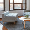 Gus* Modern Jane 2 Lounge Walnut Finish Base in a styled room setting