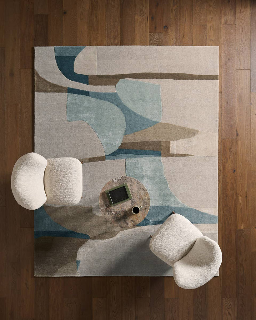 Layered Form LYD04 Rug - overhead view