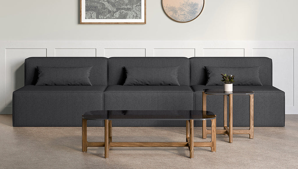 Gus* Modern Mix Modular Armless in a styled room setting