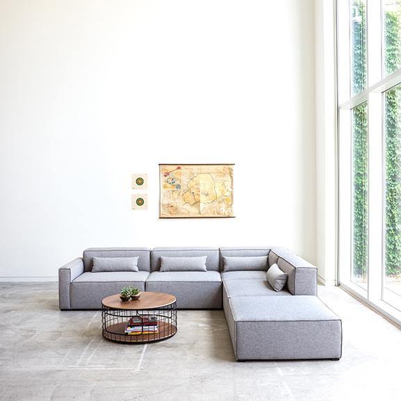 Gus* Modern Mix Modular Corner in a styled room setting