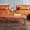 Gus* Modern Porter Coffee Table Square in a styled room setting