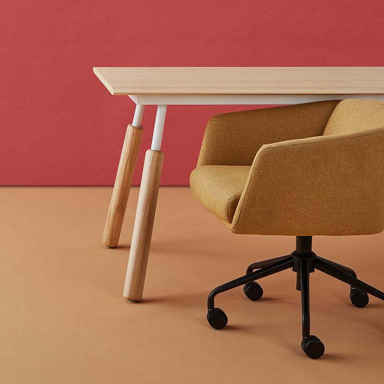 Gus* Modern Radius Task Chair in a styled room setting