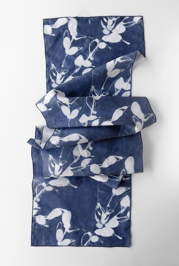 Porto Print in Indigo Runner 90"