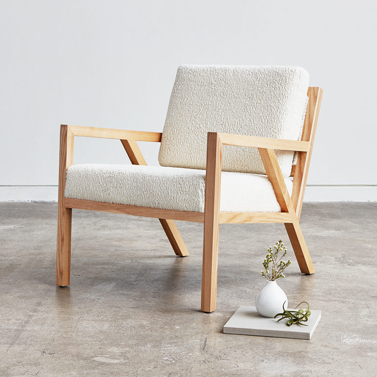 Gus* Modern Truss Chair in a styled room setting