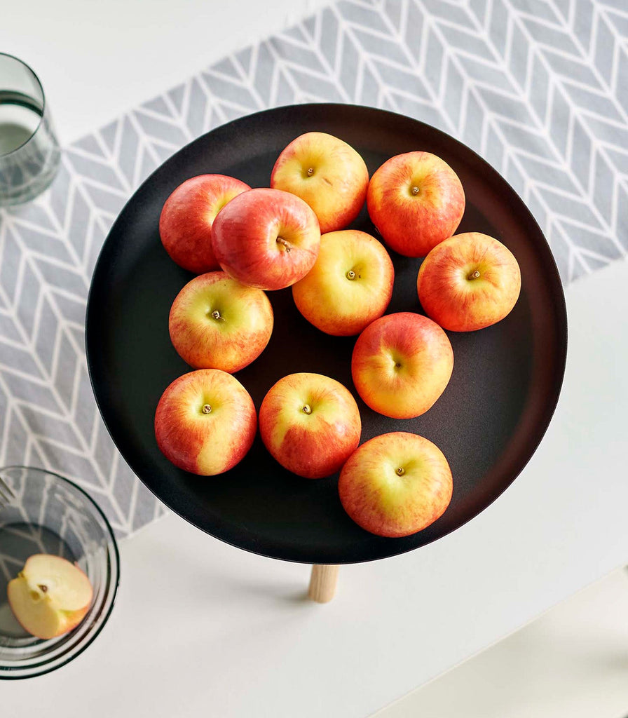 Countertop Pedestal Tray (5" H)  - Steel + Wood - touchGOODS