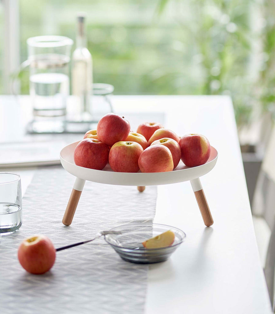 Countertop Pedestal Tray (5" H)  - Steel + Wood - touchGOODS