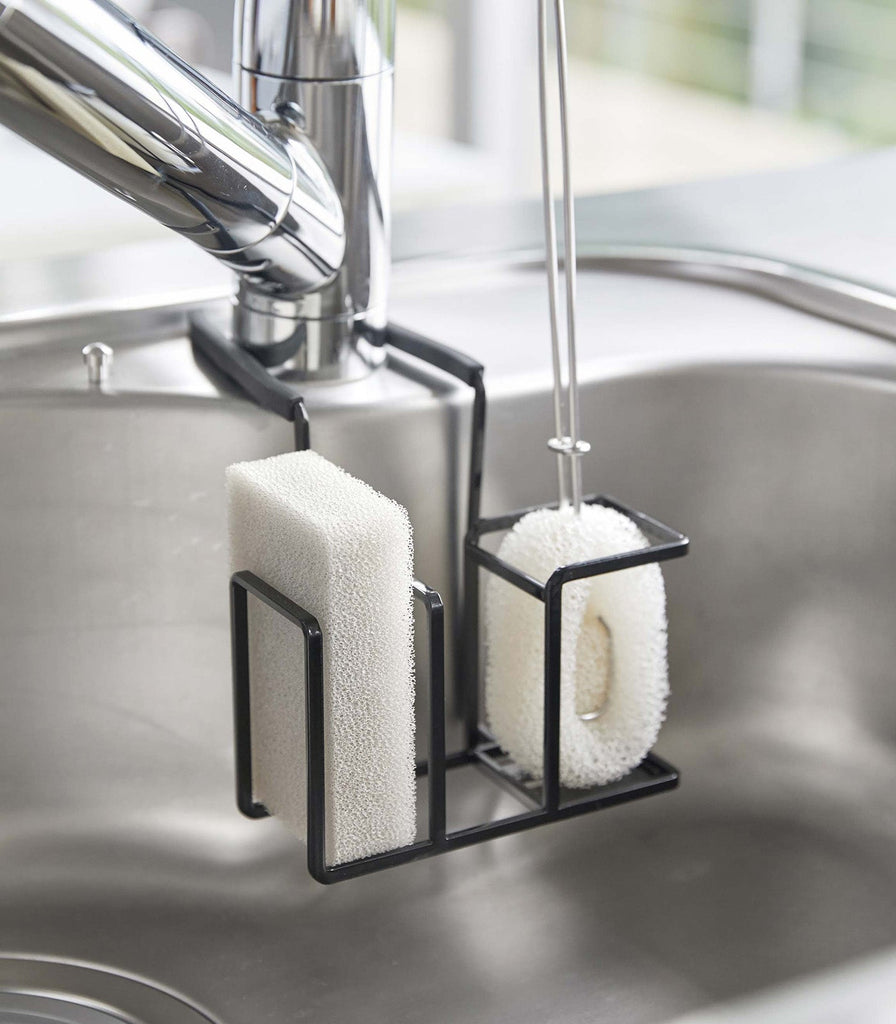 Faucet-Hanging Sponge & Brush Holder - Steel - touchGOODS