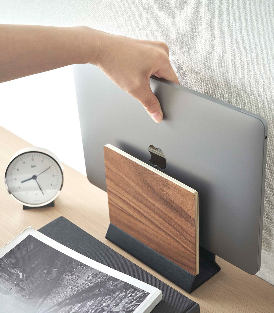 Slim Laptop Stand - Steel + Wood - touchGOODS