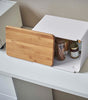 Bread Box With Cutting Board Lid - Steel + Wood - touchGOODS