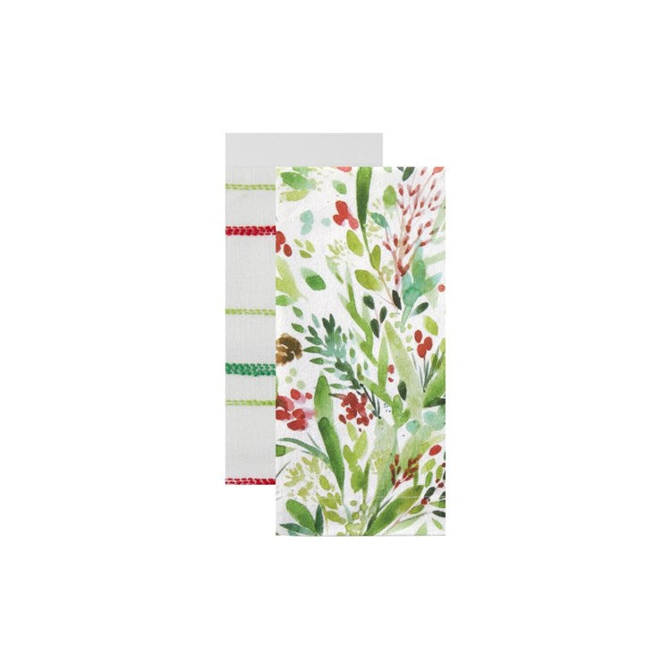 Holiday Botanical Dishtowel Set-2 - touchGOODS