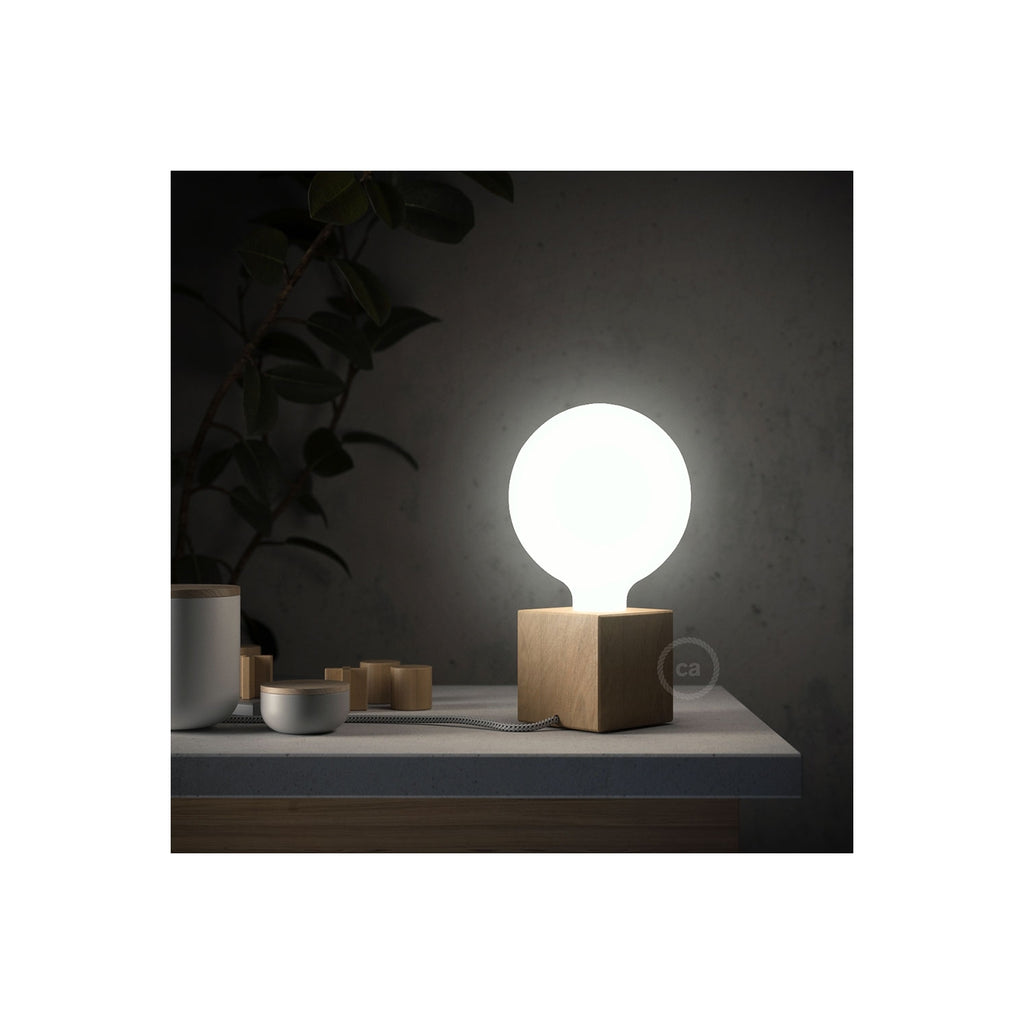 The Cubetto | Natural Wood Table Lamp - touchGOODS