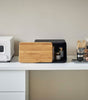 Bread Box With Cutting Board Lid - Steel + Wood - touchGOODS