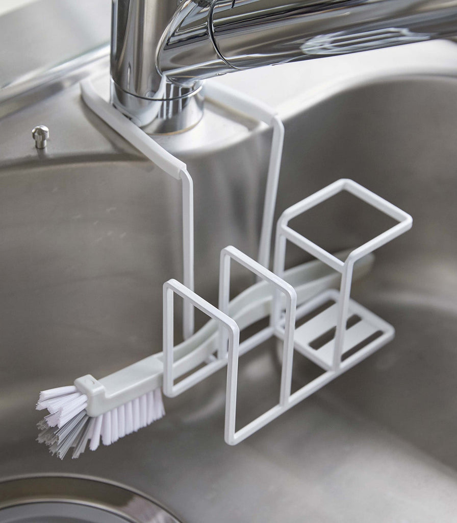 Faucet-Hanging Sponge & Brush Holder - Steel - touchGOODS