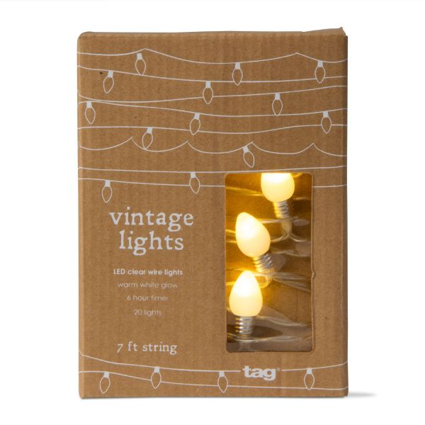 vintage bulbs LED string lights - white - touchGOODS
