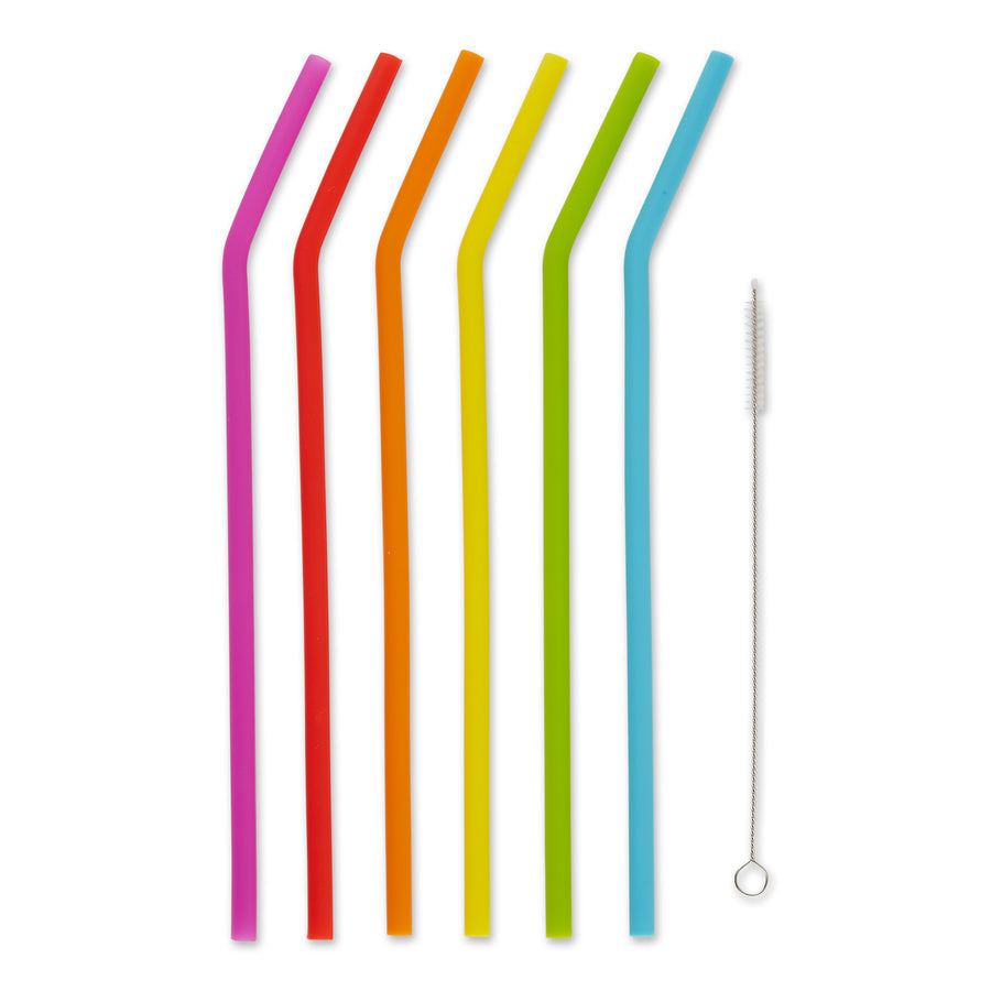 10IN SILICONE STRAW SET OF 6 - touchGOODS