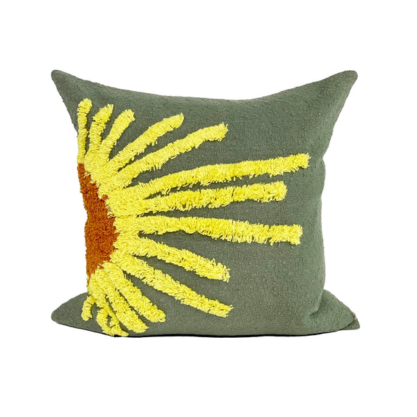 RUFOUS Throw Pillow in Green - touchGOODS