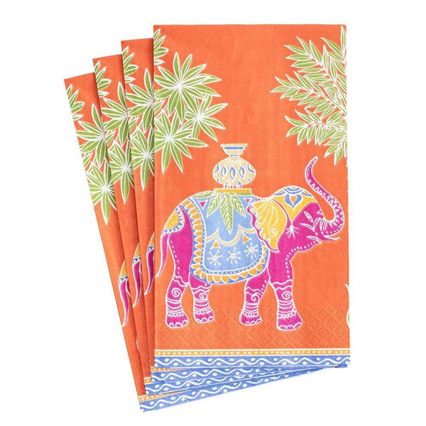 Royal Elephant Paper Guest Towel Napkins in Orange - 15 Per Package - touchGOODS