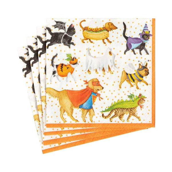 Pets in Costume Paper Cocktail Napkins - 20 Per Package - touchGOODS