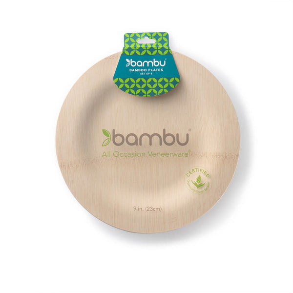Round Compostable Bamboo Plates - touchGOODS
