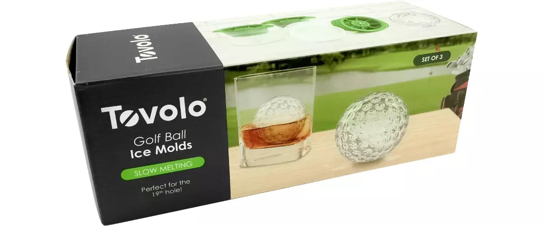 Fairways Set of 2 Golf Ball Ice Molds in Gift Box 