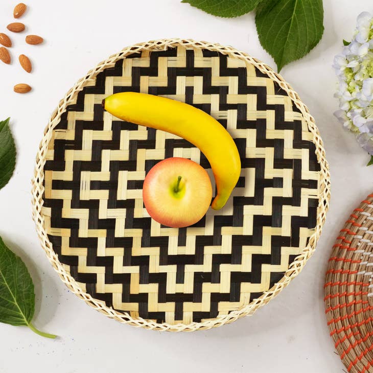 Decorative Woven Bamboo Tray - touchGOODS