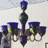 Vintage Cobalt Blue Prague Glass Chandelier | touchGOODS