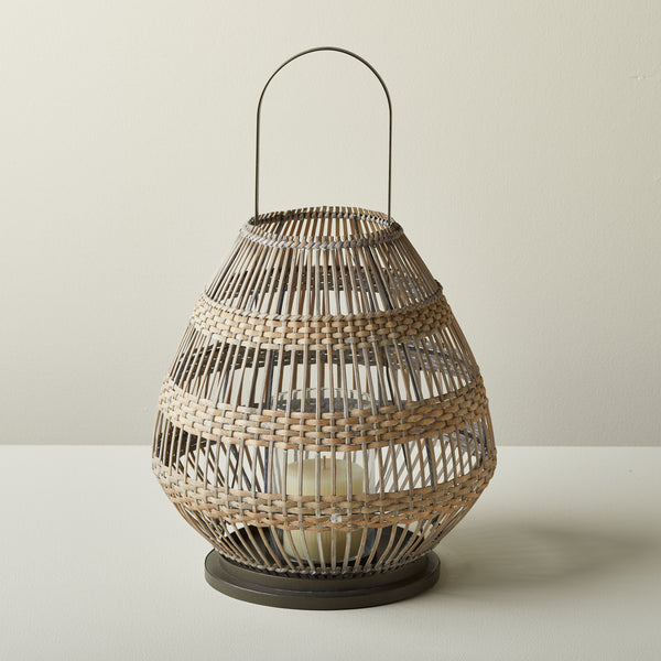 Tapered Rattan Lantern - touchGOODS