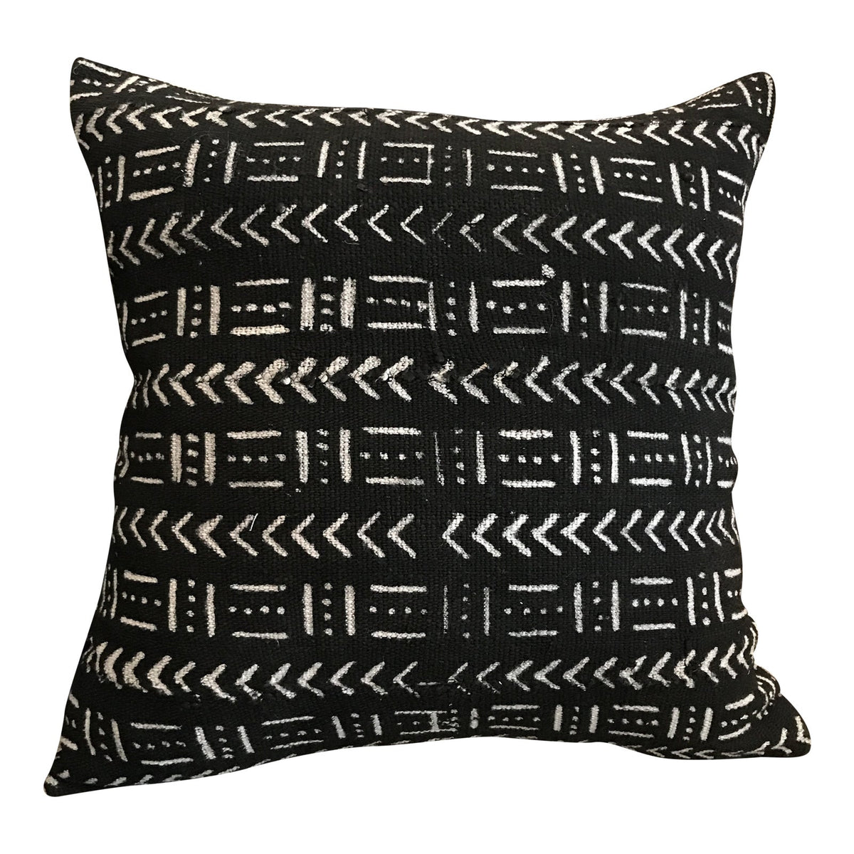 African Mudcloth Throw Pillow in Black– touchGOODS