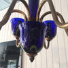 Vintage Cobalt Blue Prague Glass Chandelier | touchGOODS