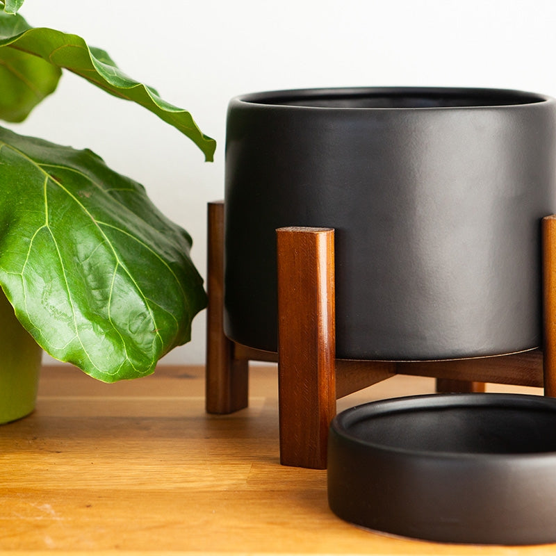 ceramic pot planter with stand Sonder Planter Pot with Stand