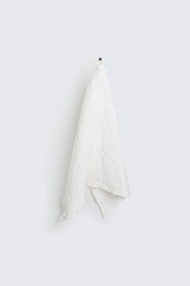 Linen-Cotton Blend Waffle Kitchen Towel